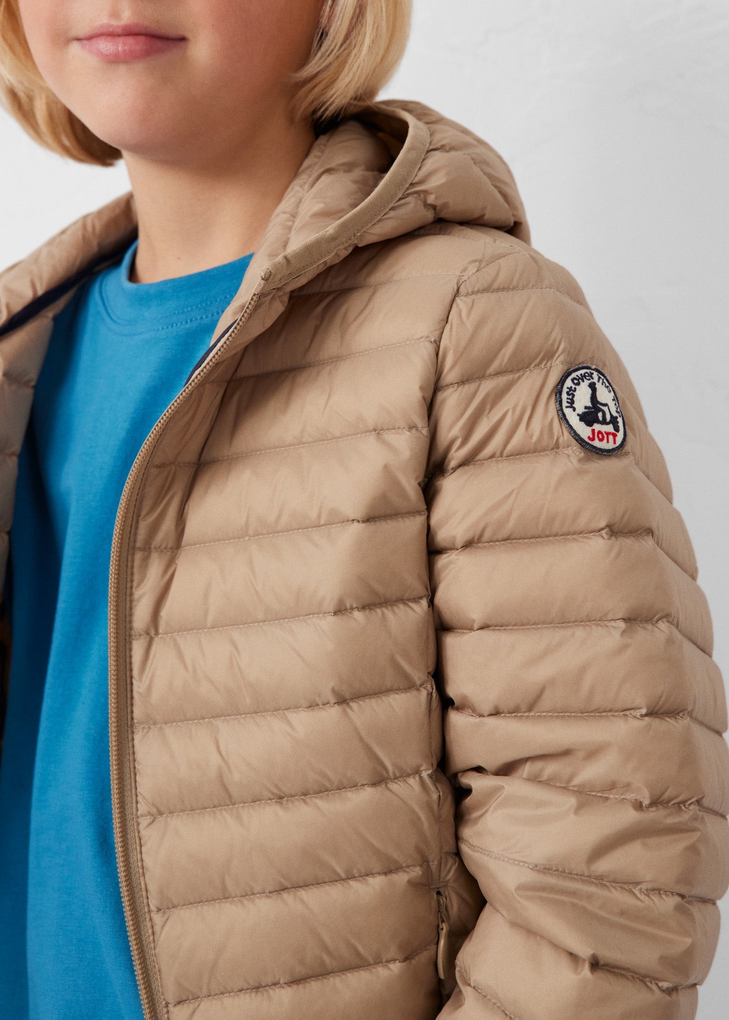 Doudoune légère à capuche enfant Beige Hugo