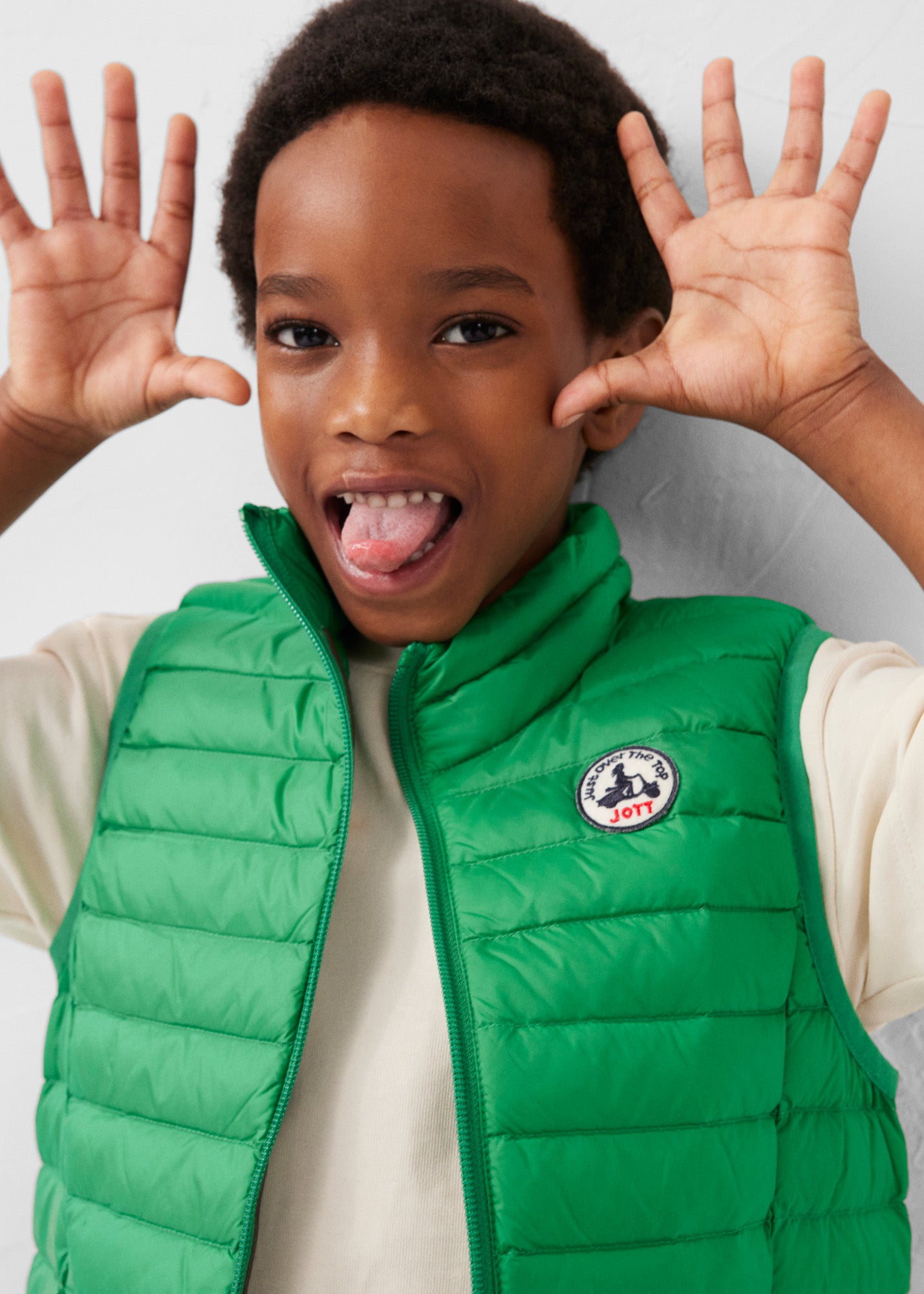 Doudoune sans manches enfant Vert tropical Zoe