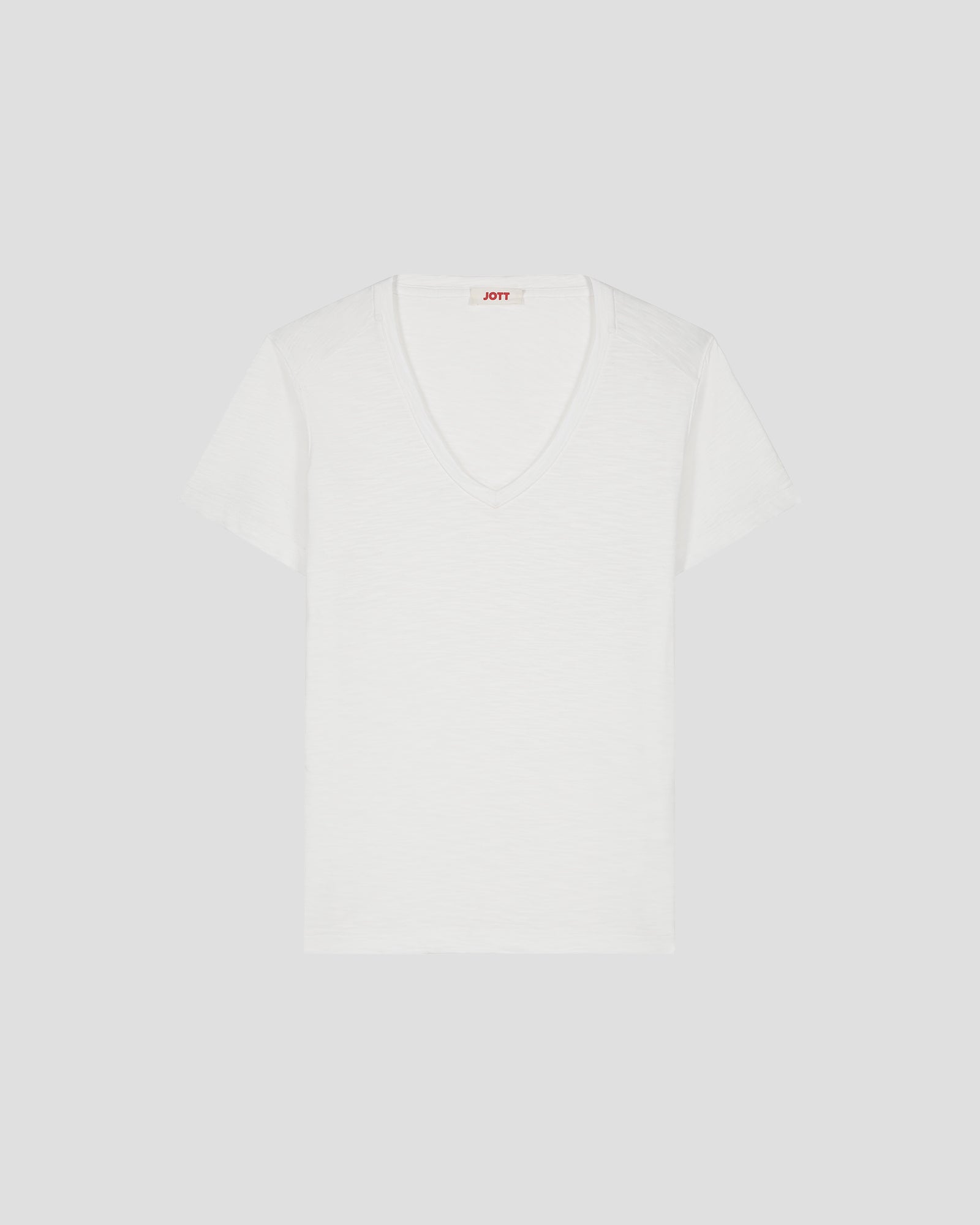 T-shirt col V femme en coton Blanc Sonia