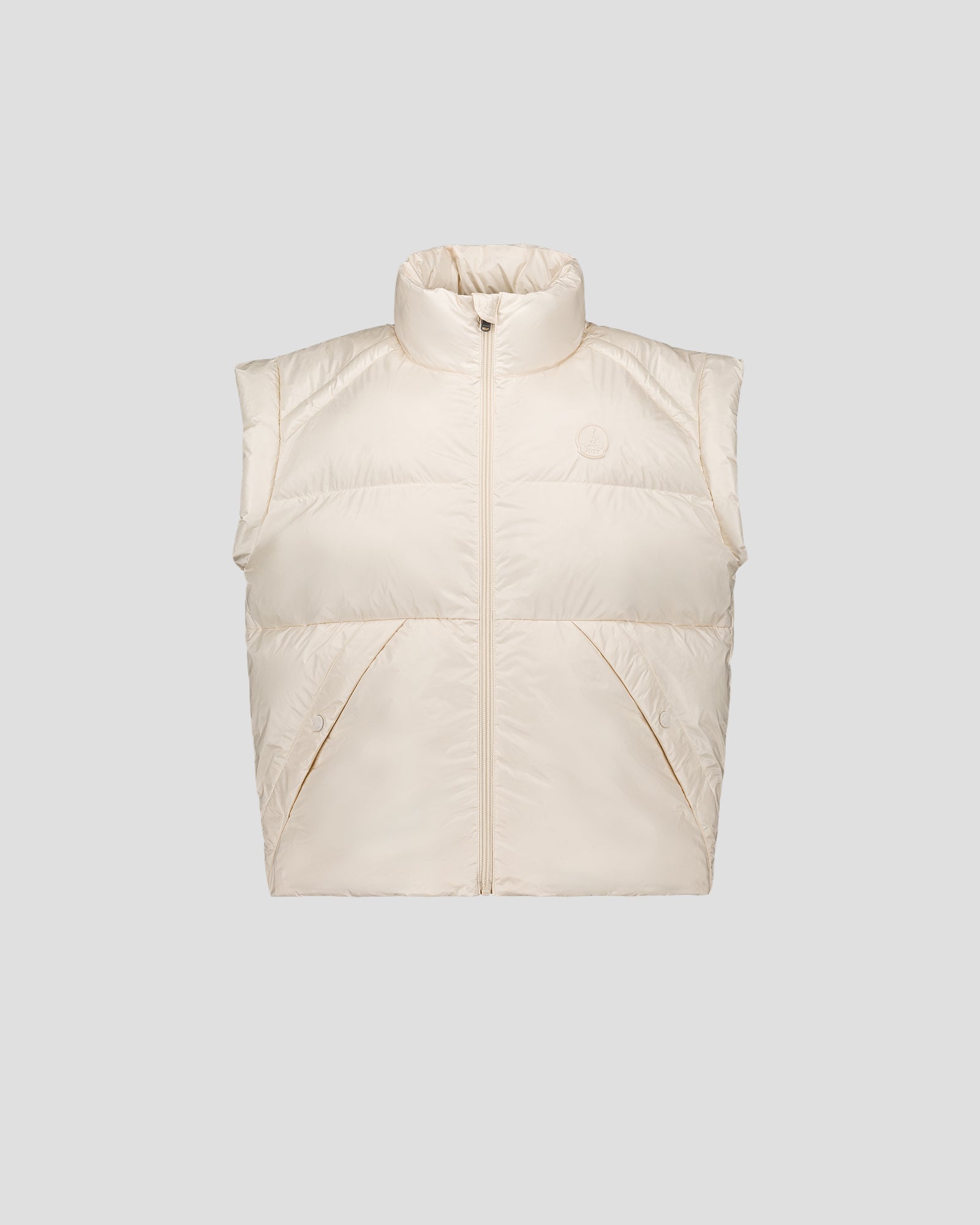 Doudoune courte oversize sans manches Naturel Lyna