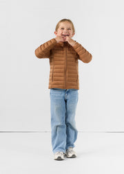 Doudoune légère à capuche enfant Sucre roux Carla