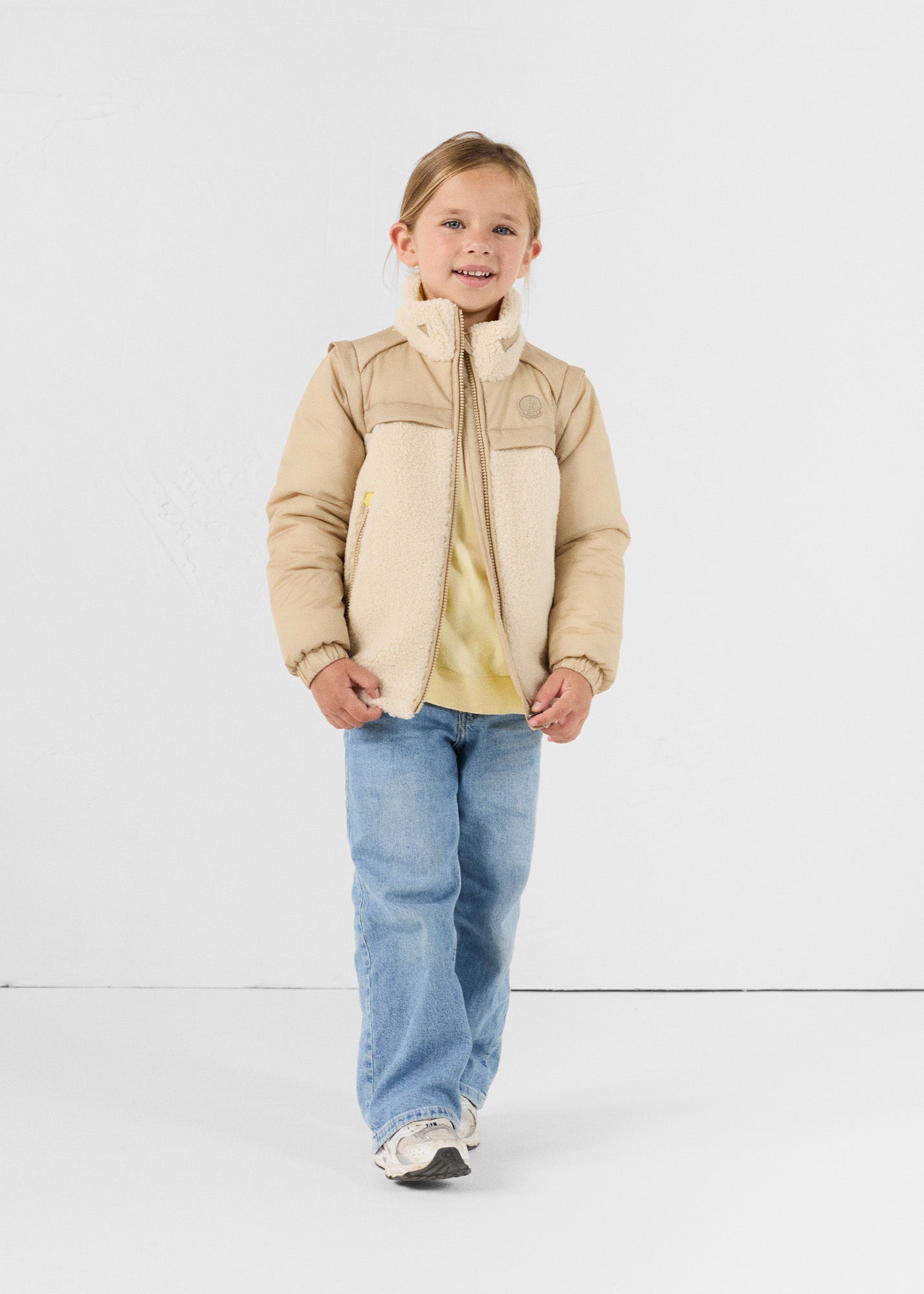 Doudoune enfant sherpa Naturel Erwan