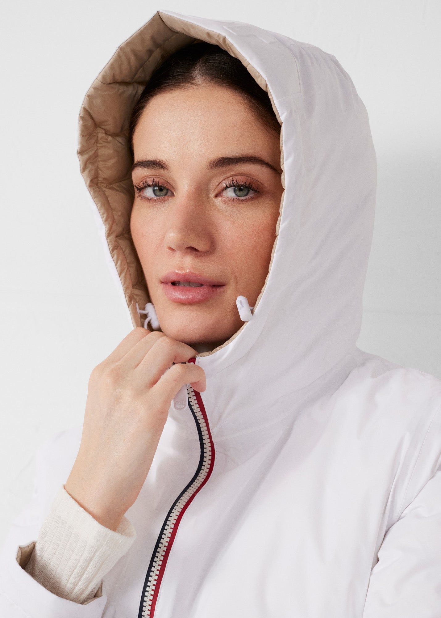 Doudoune réversible Blanc/Beige Bergame