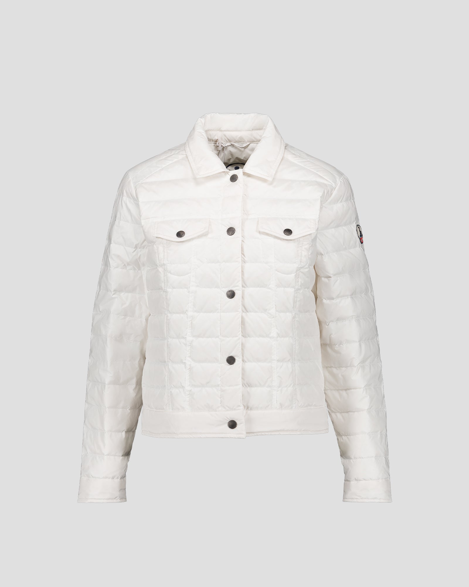 Doudoune courte esprit denim Blanc Elise