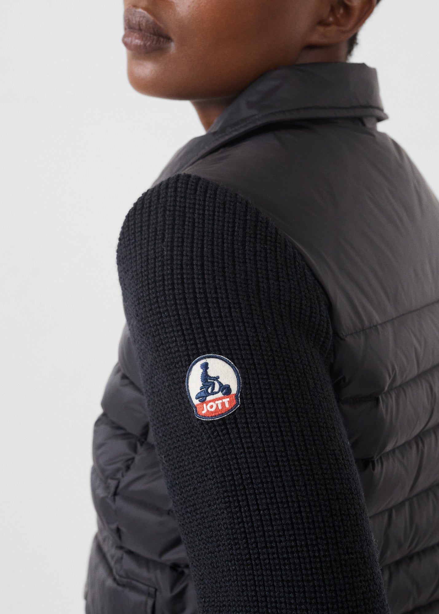 Doudoune bi-matière Noir Calista