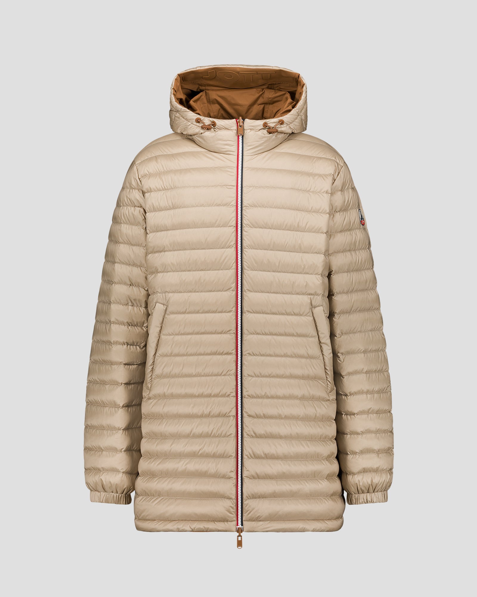 Doudoune longue réversible Sucre roux/beige Assen