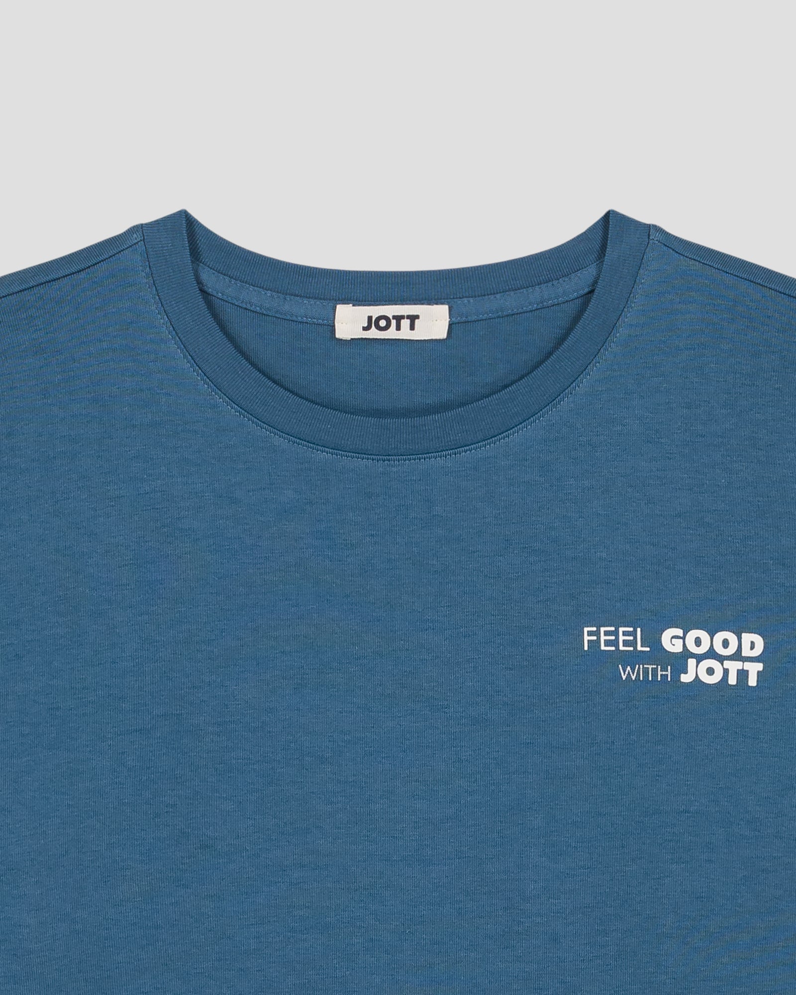 T-shirt col rond mixte imprimé Bleu jeans Kood