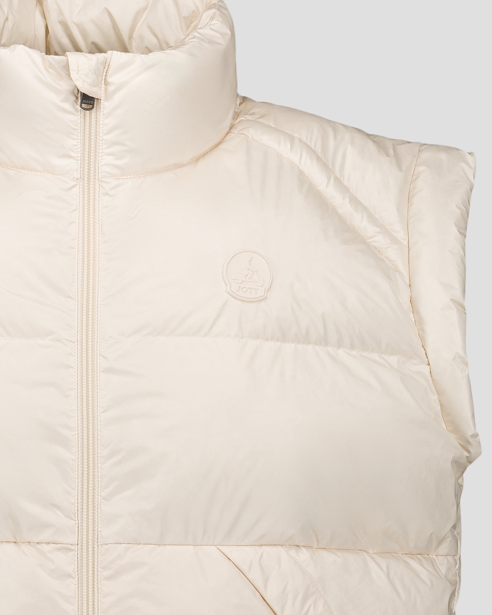 Doudoune courte oversize sans manches Naturel Lyna