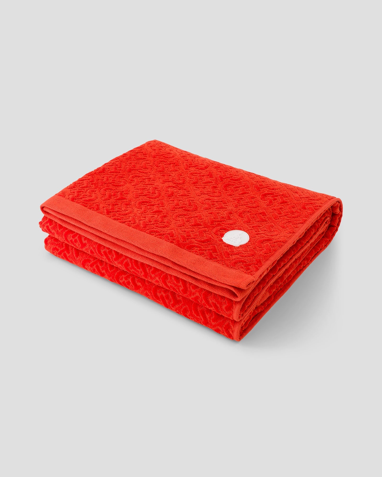 Serviette de plage en éponge Rouge feu Noam