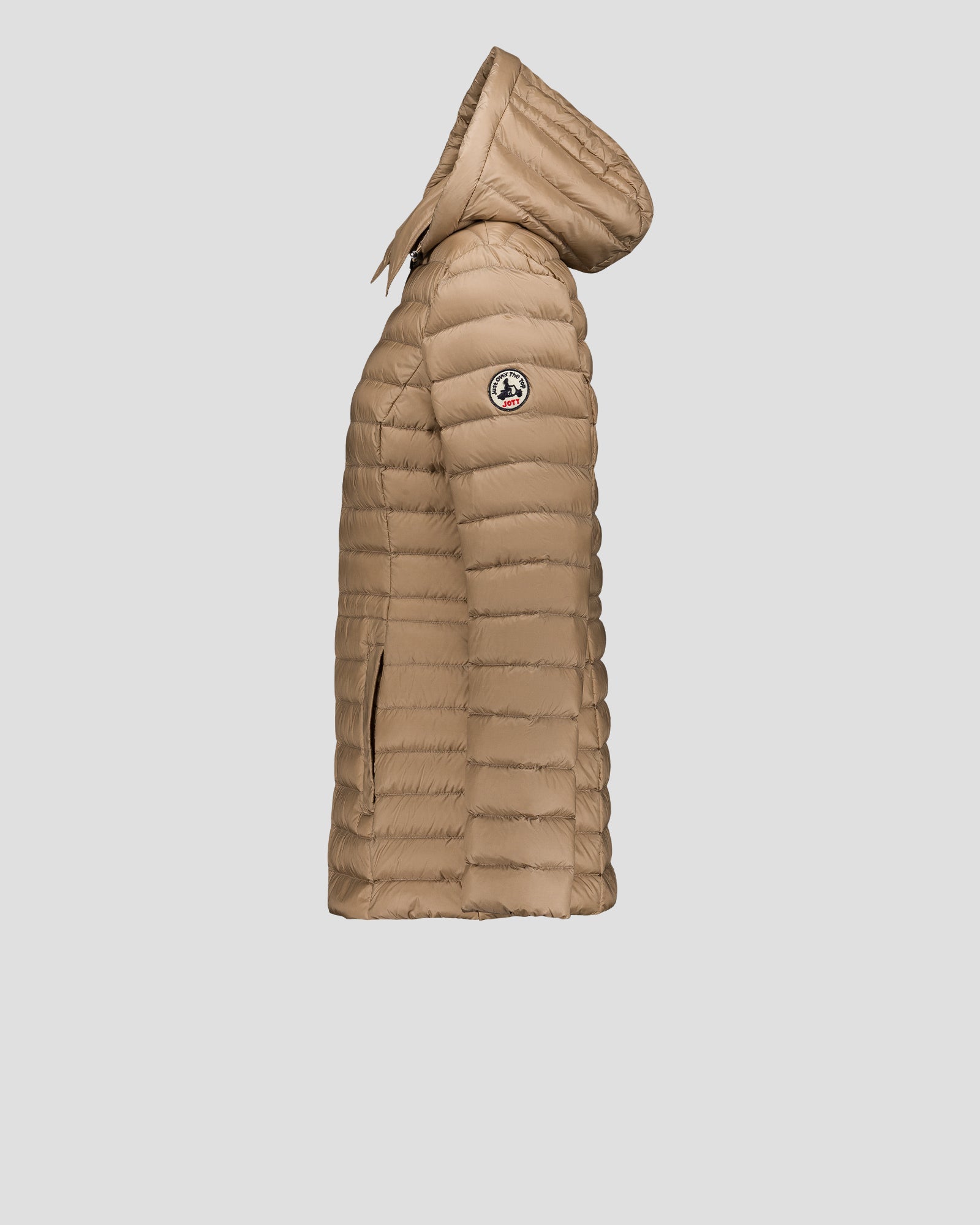 Doudoune à capuche mi-longue Beige Nour 2.0