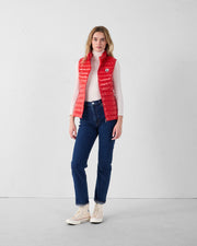 Doudoune légère sans manches Rouge carmin Seda shiny