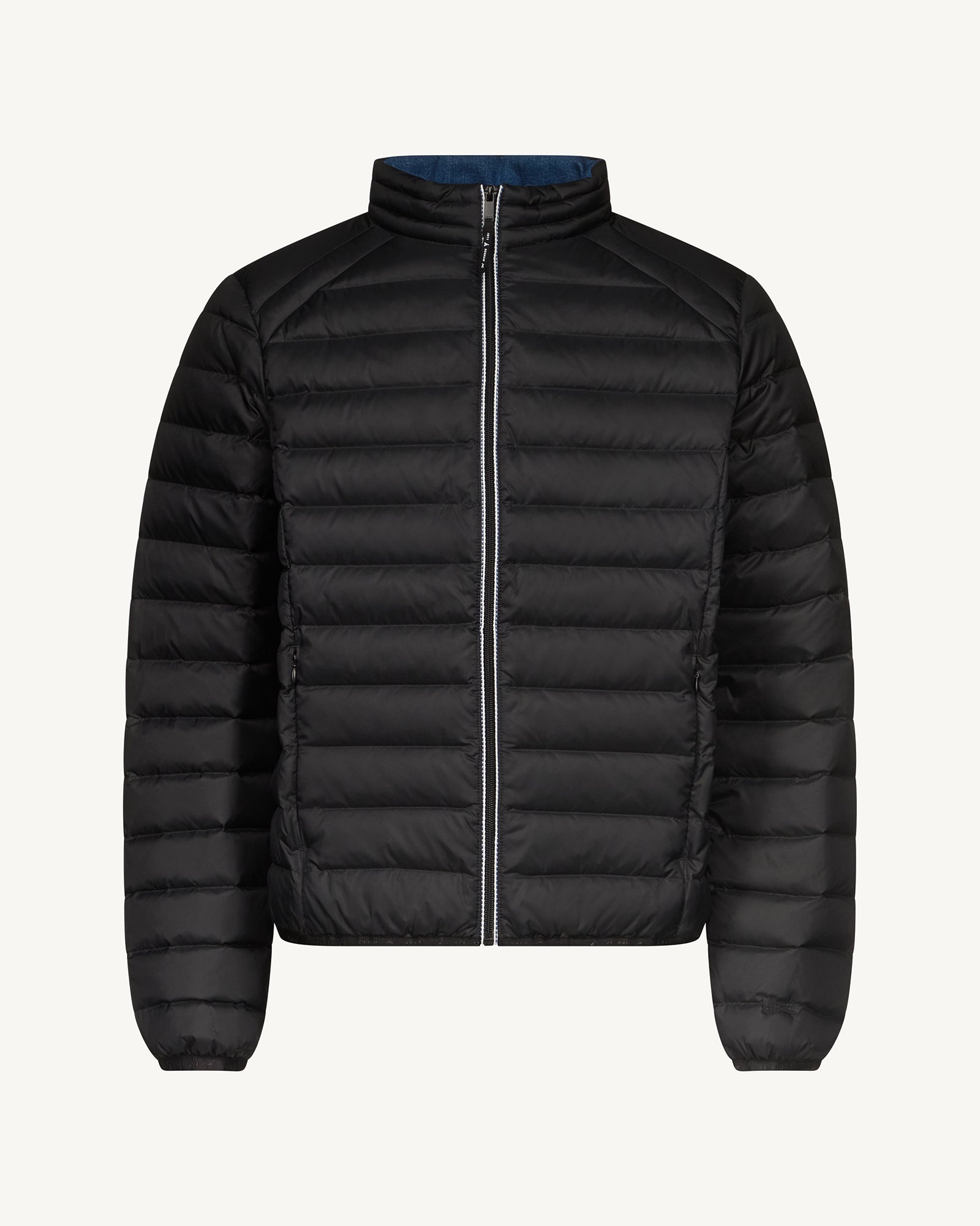 Doudoune légère avec détails en denim noir Flight MNW JOTT x DENHAM