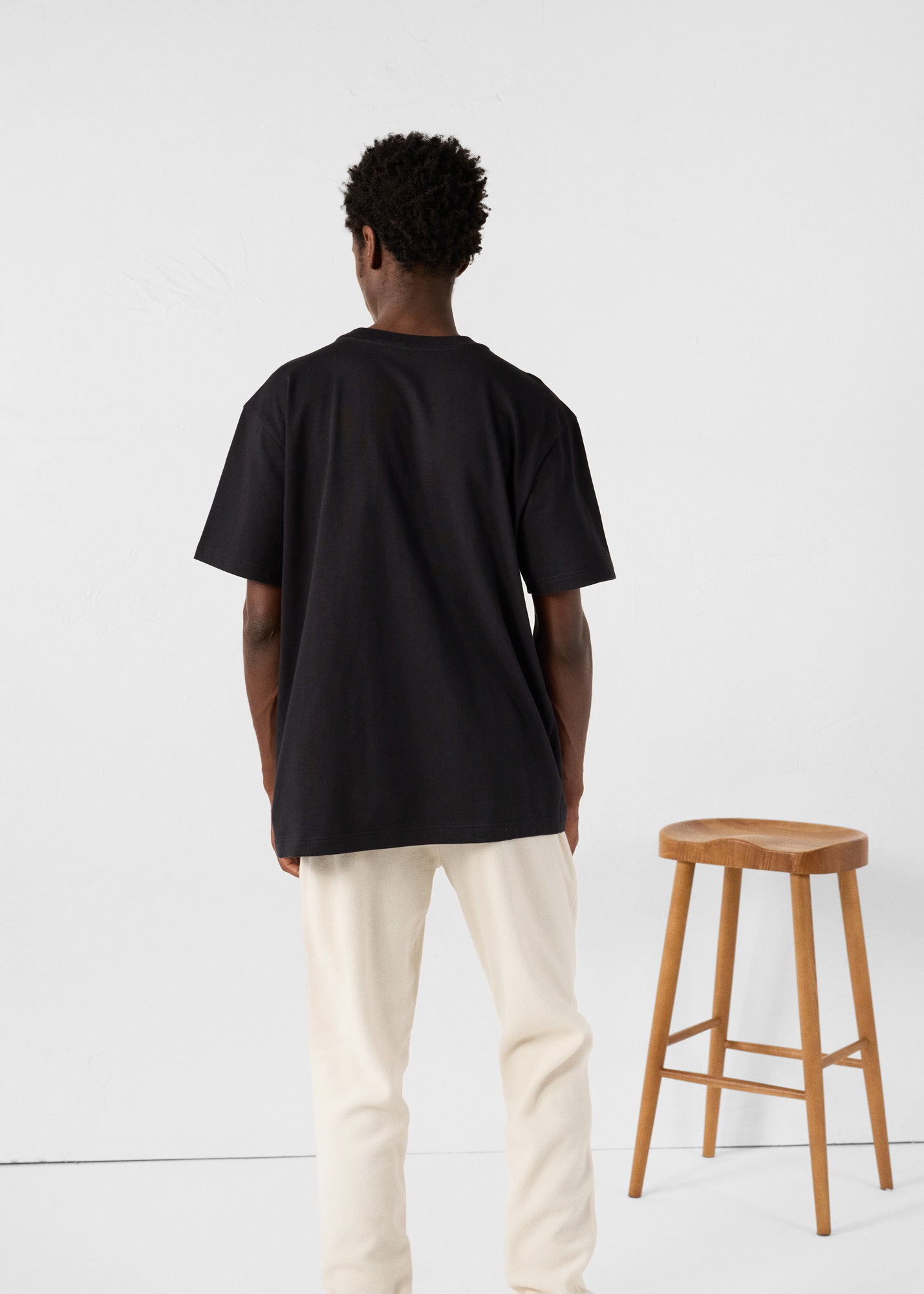 T-Shirt à col rond Noir Andrea