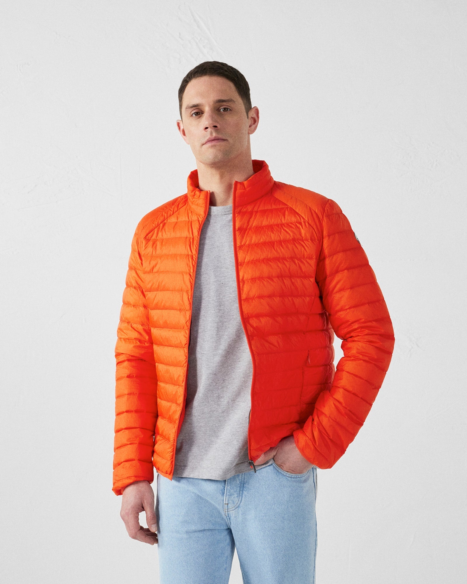 Doudoune légère Rouge feu Mat