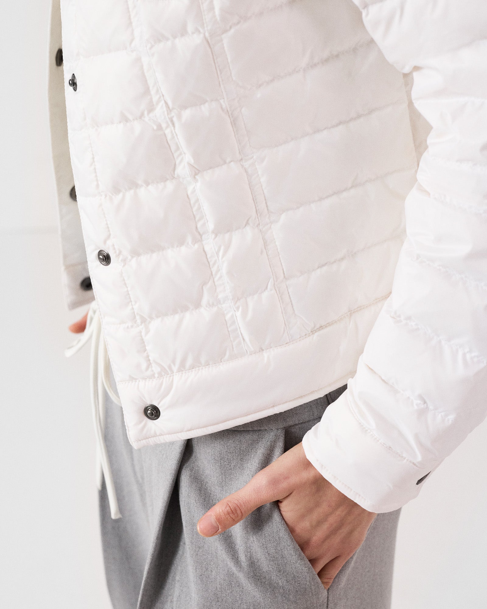 Doudoune courte esprit denim Blanc Elise