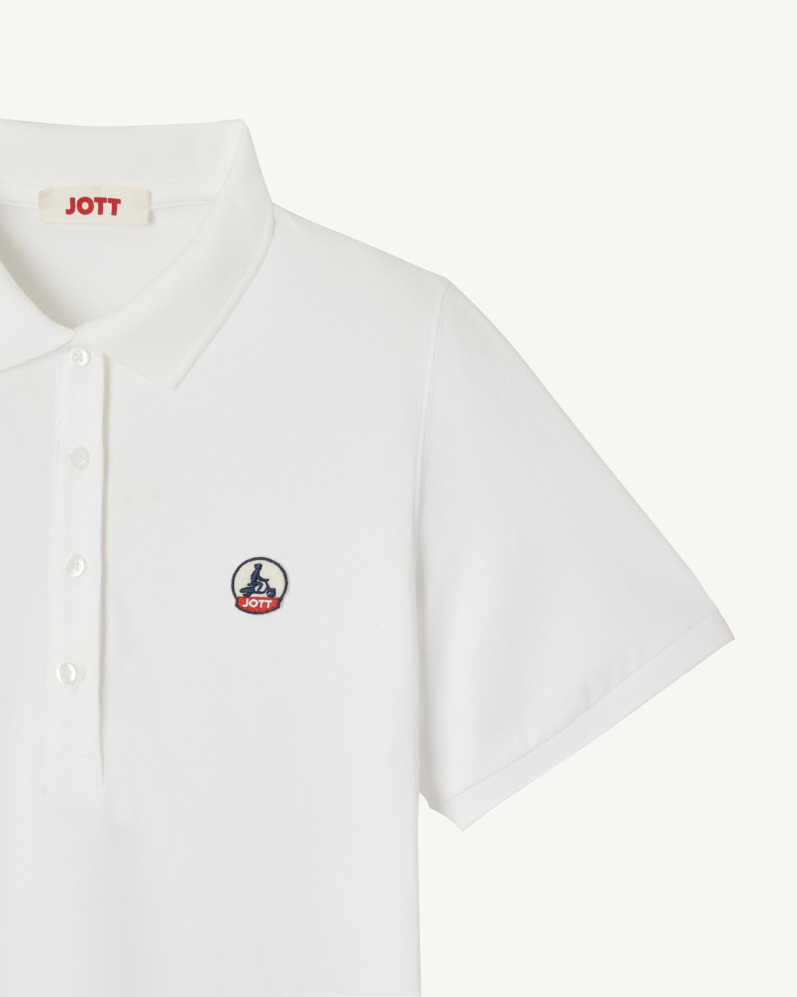 Robe polo en coton biologique Blanc Palma