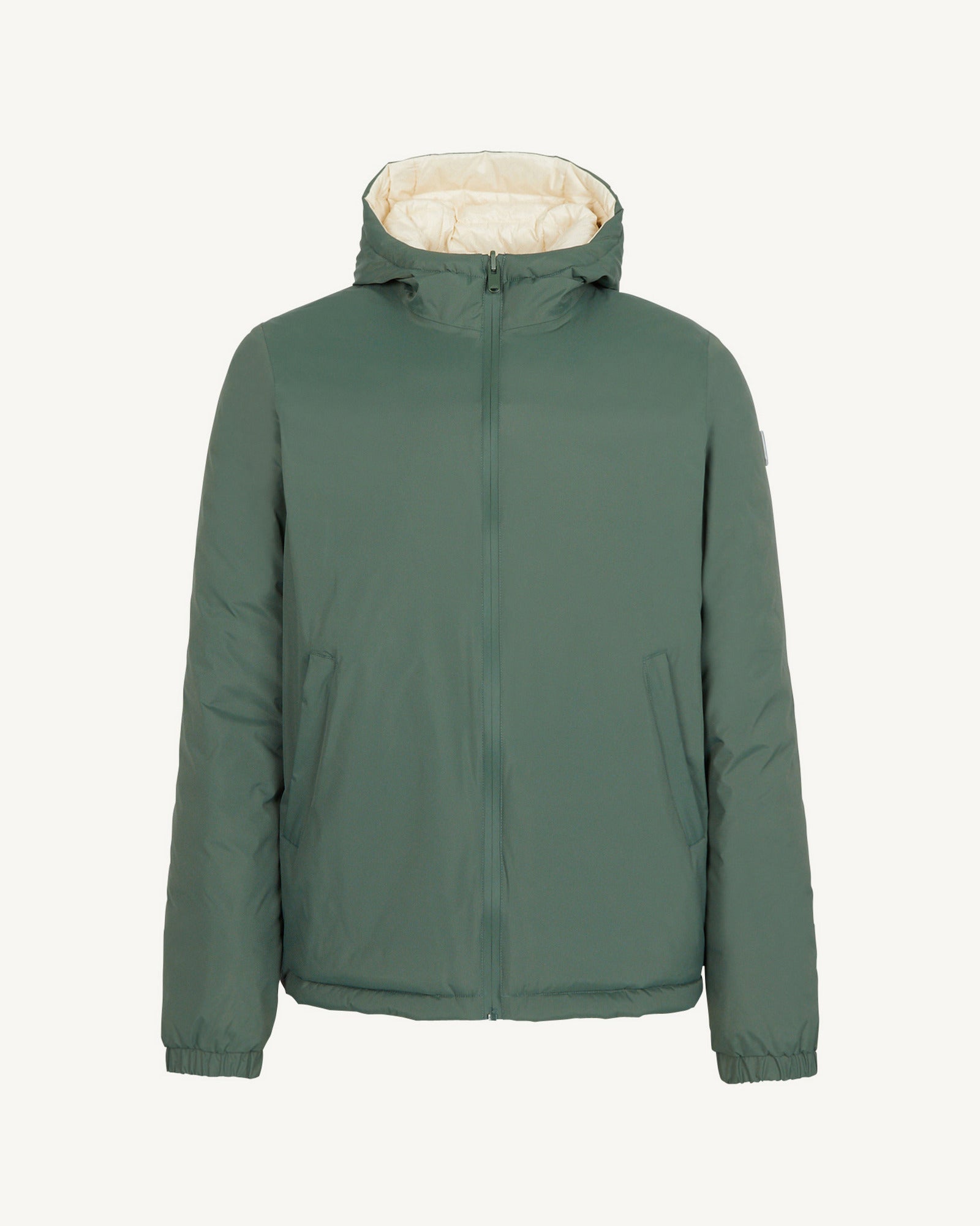 Doudoune réversible à capuche Vert céladon/Argile Bergen 2.0