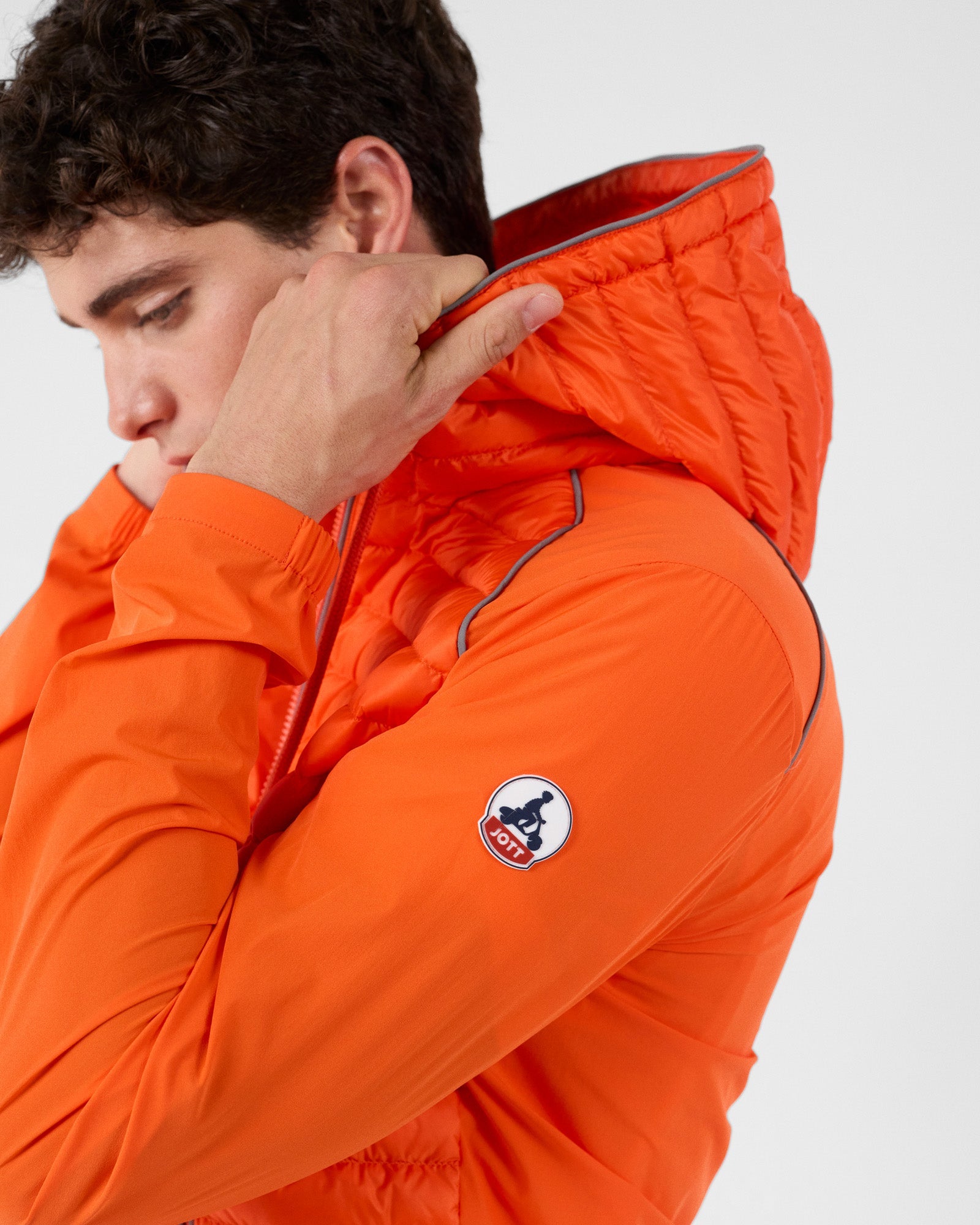 Doudoune bi-matière Rouge feu Stride