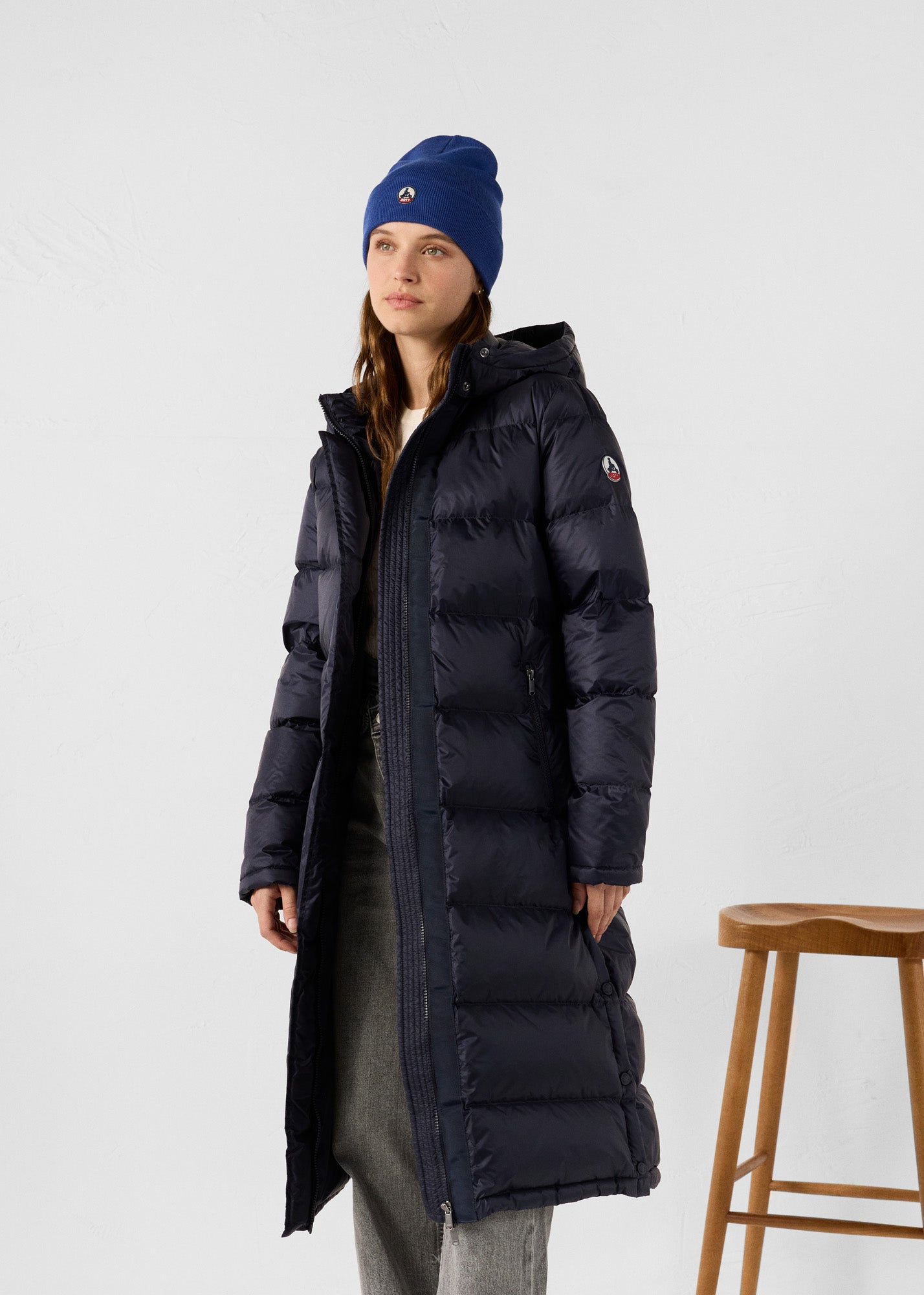 Doudoune longue à capuche Grand Froid Marine Karachi