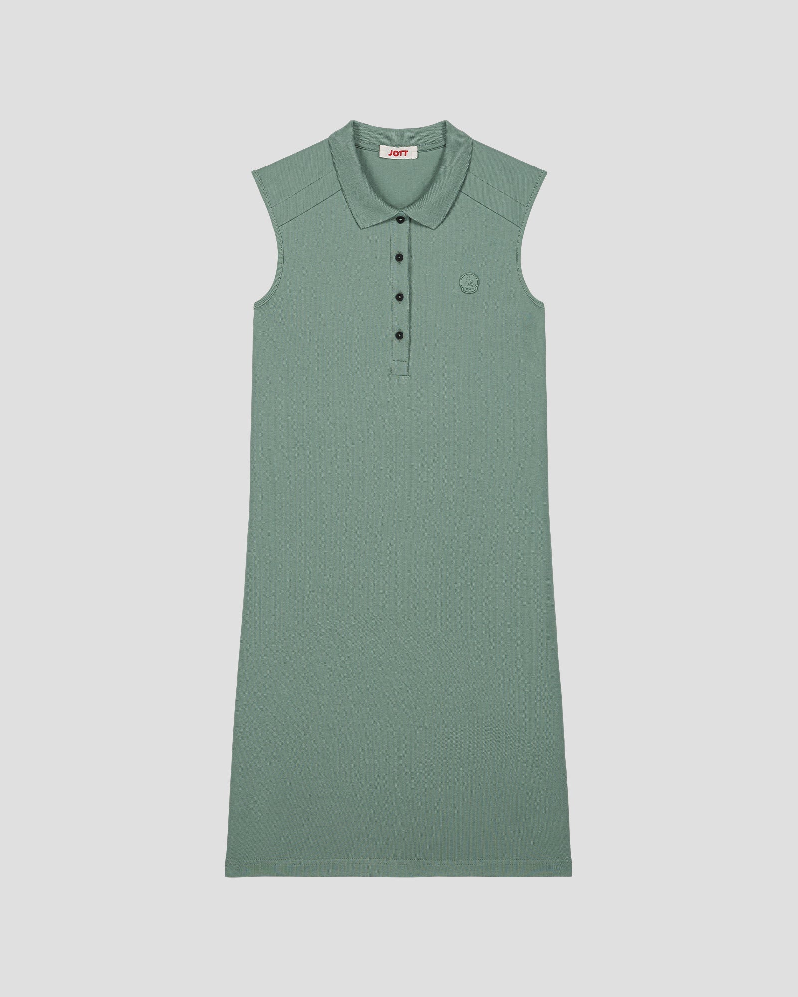 Robe polo sans manches Vert minéral Tanger