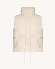 Doudoune courte sans manches esprit 'Puffer' Ivoire Shanghai