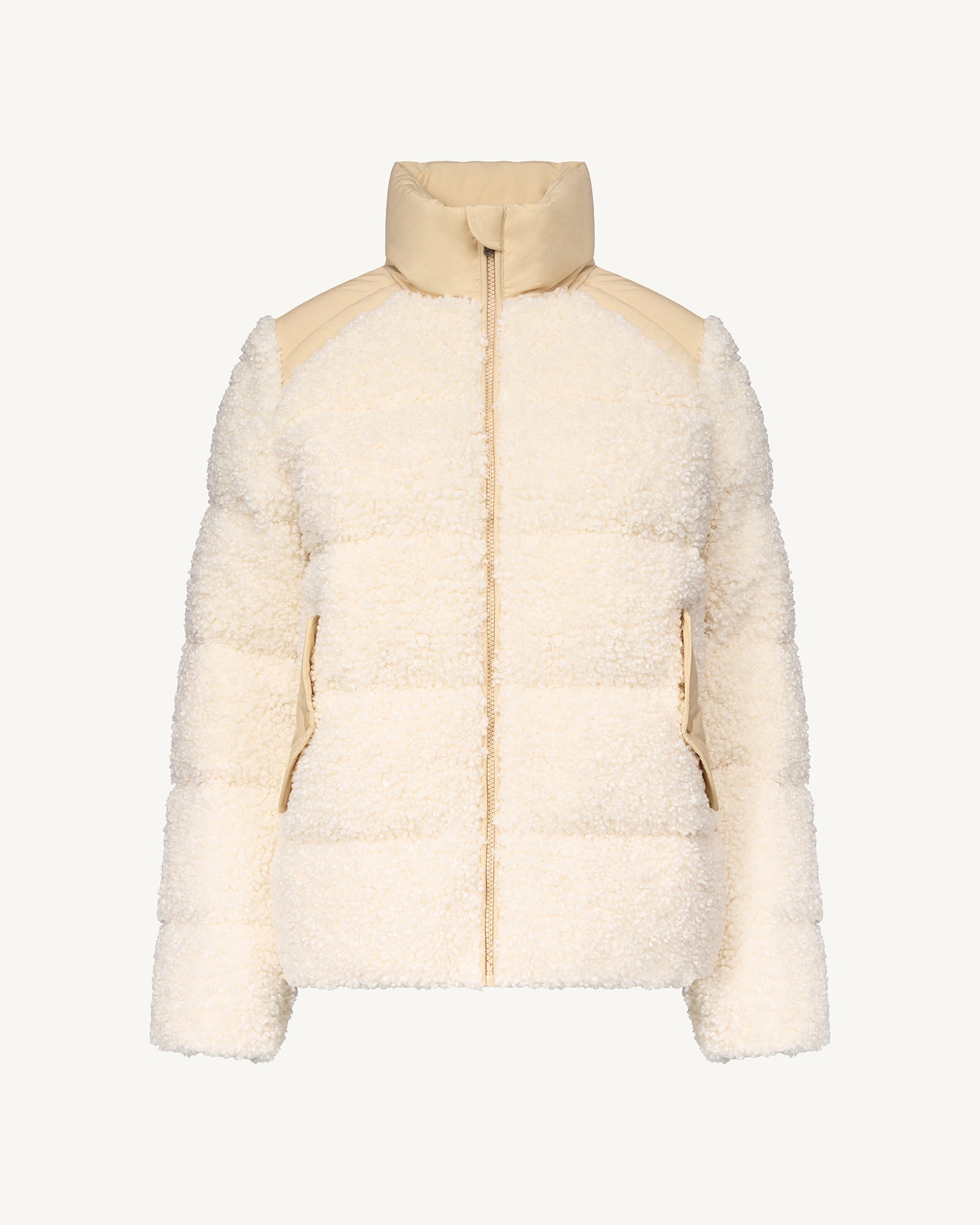 Doudoune bi-matière en sherpa Grand Froid Ivoire Sana