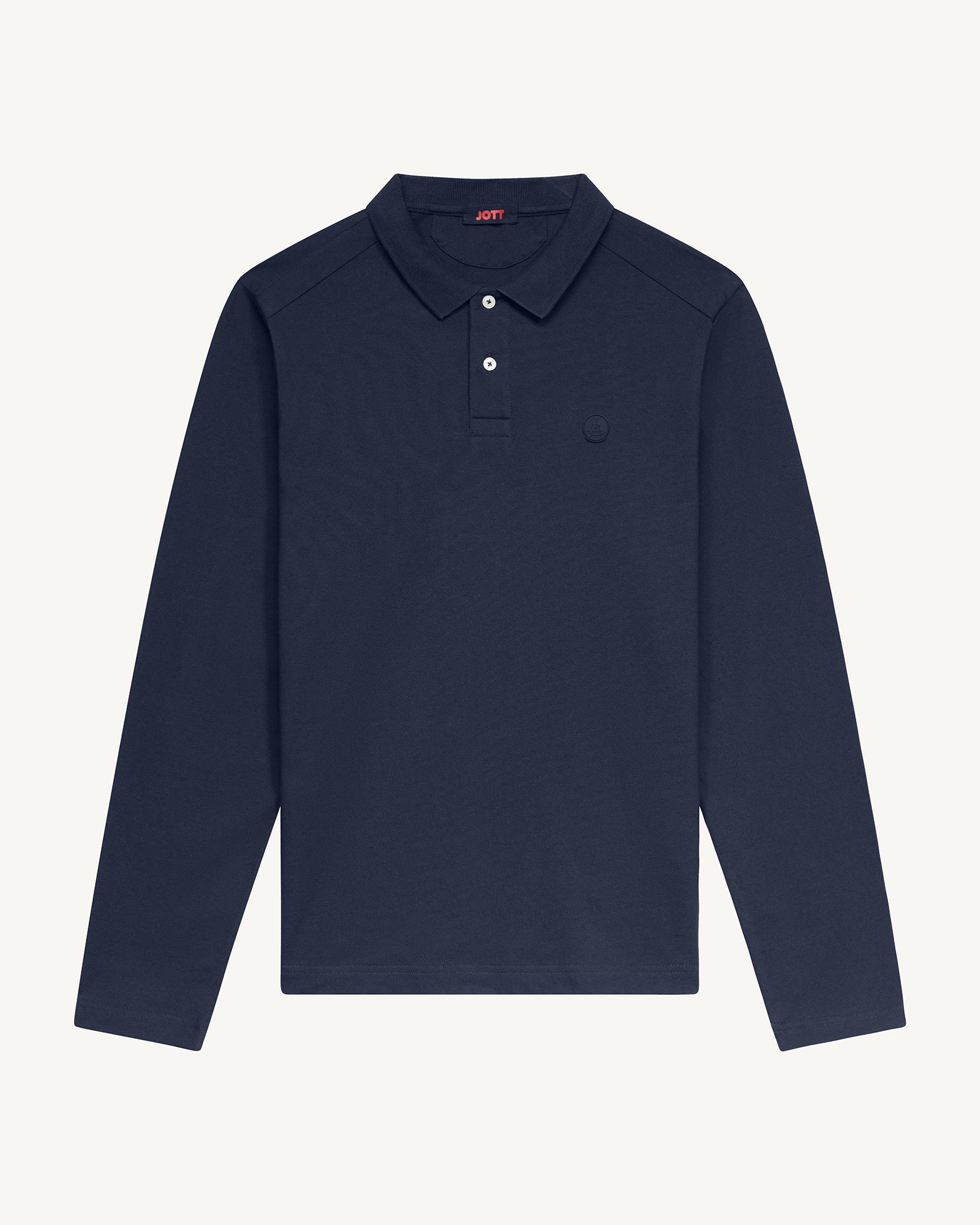 Polo manches longues en coton Marine Carlos
