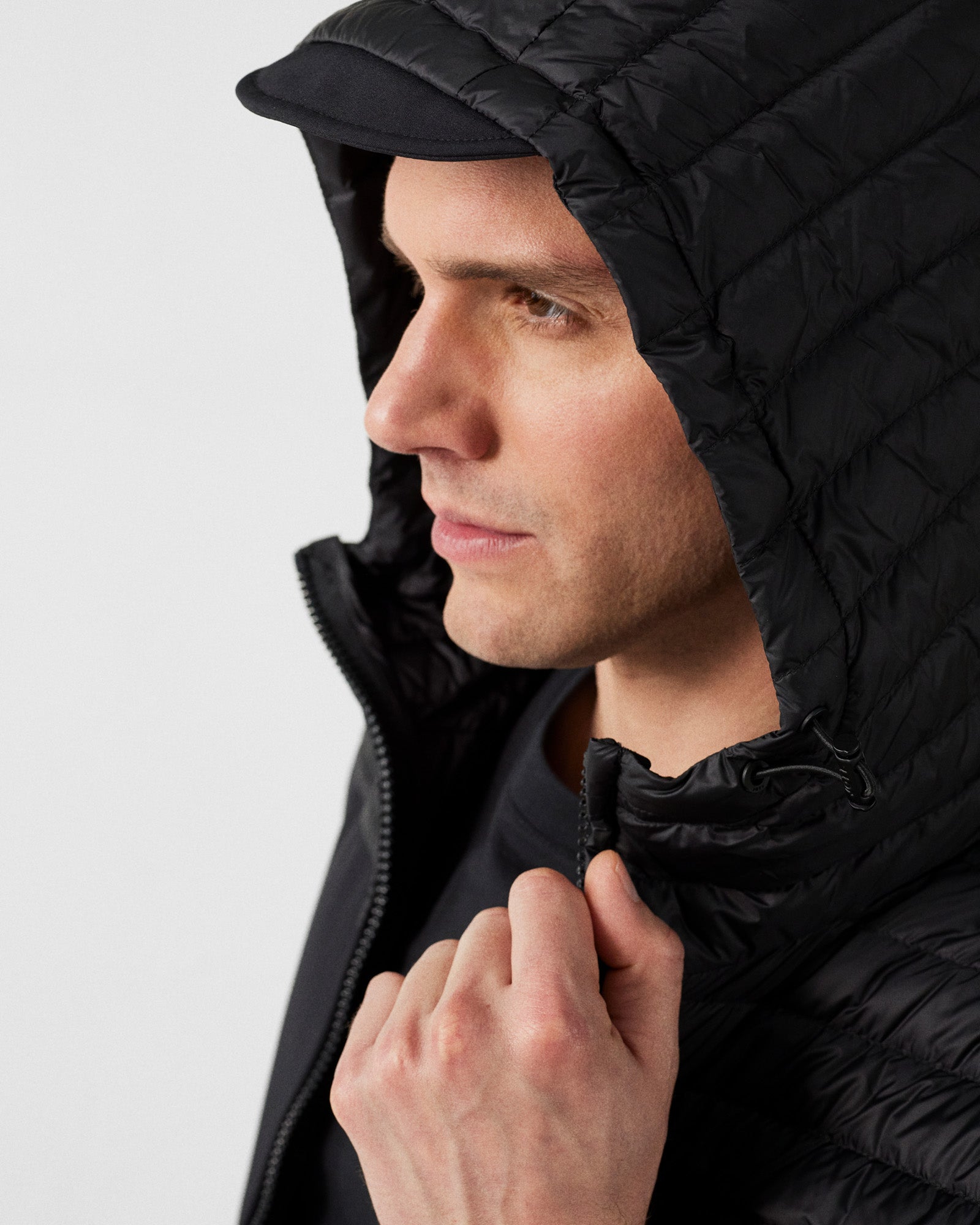 Doudoune bi-matière softshell Noir Paco 2.0