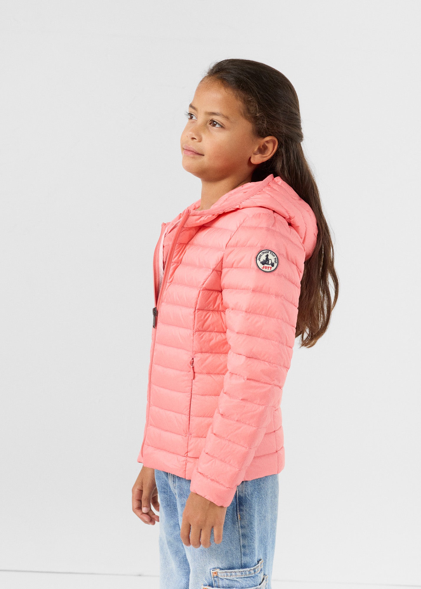 Doudoune légère à capuche enfant Vibrant pink Carla