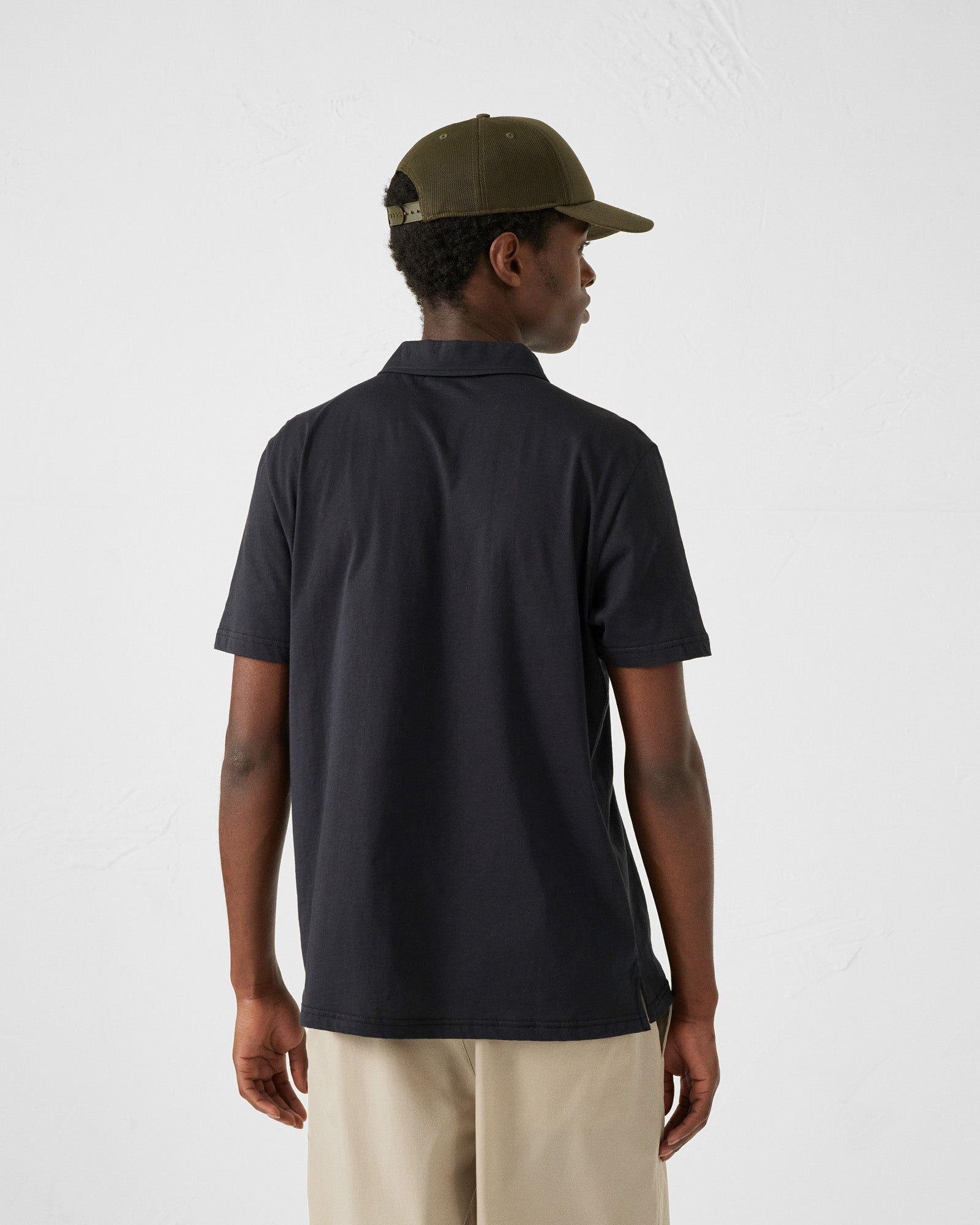 Polo en coton biologique Noir Lavan