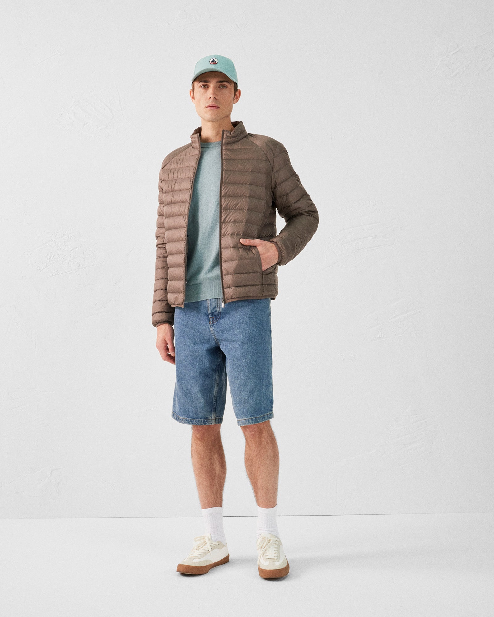 Pull en maille col rond Vert minéral Hadrien