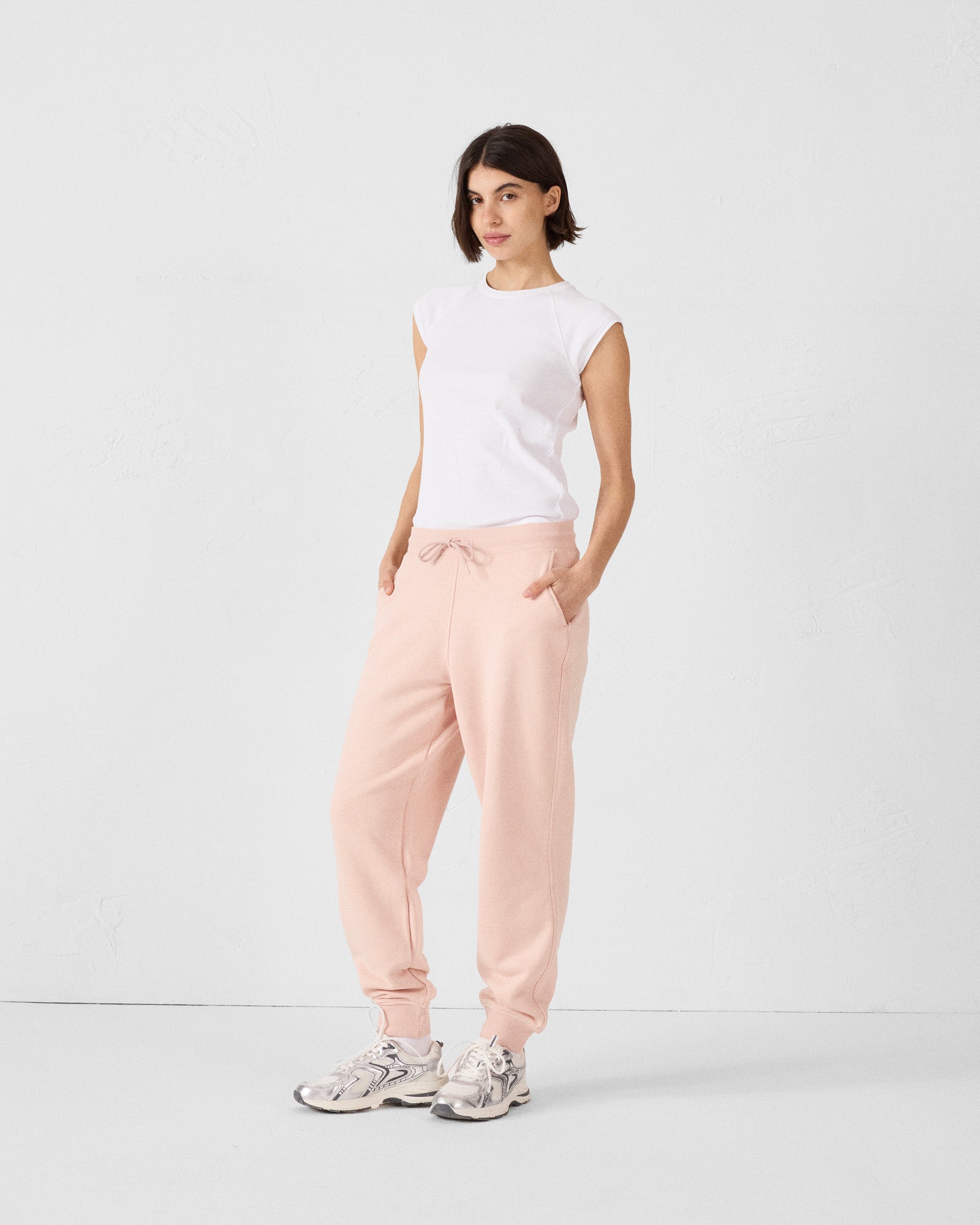 Pantalon de sport en coton Pêche clair Iris