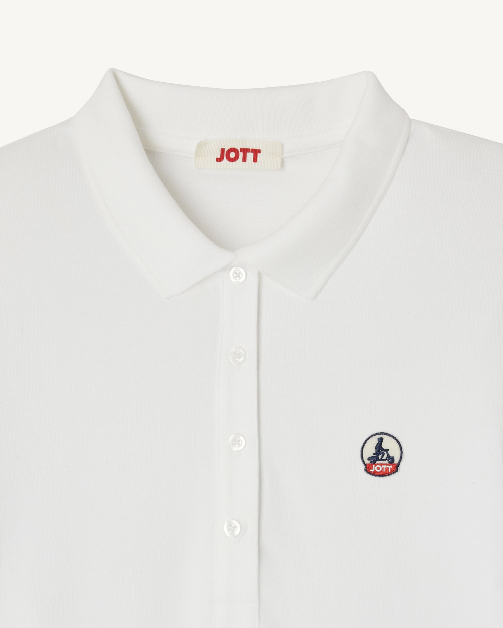 Robe polo en coton biologique Blanc Palma