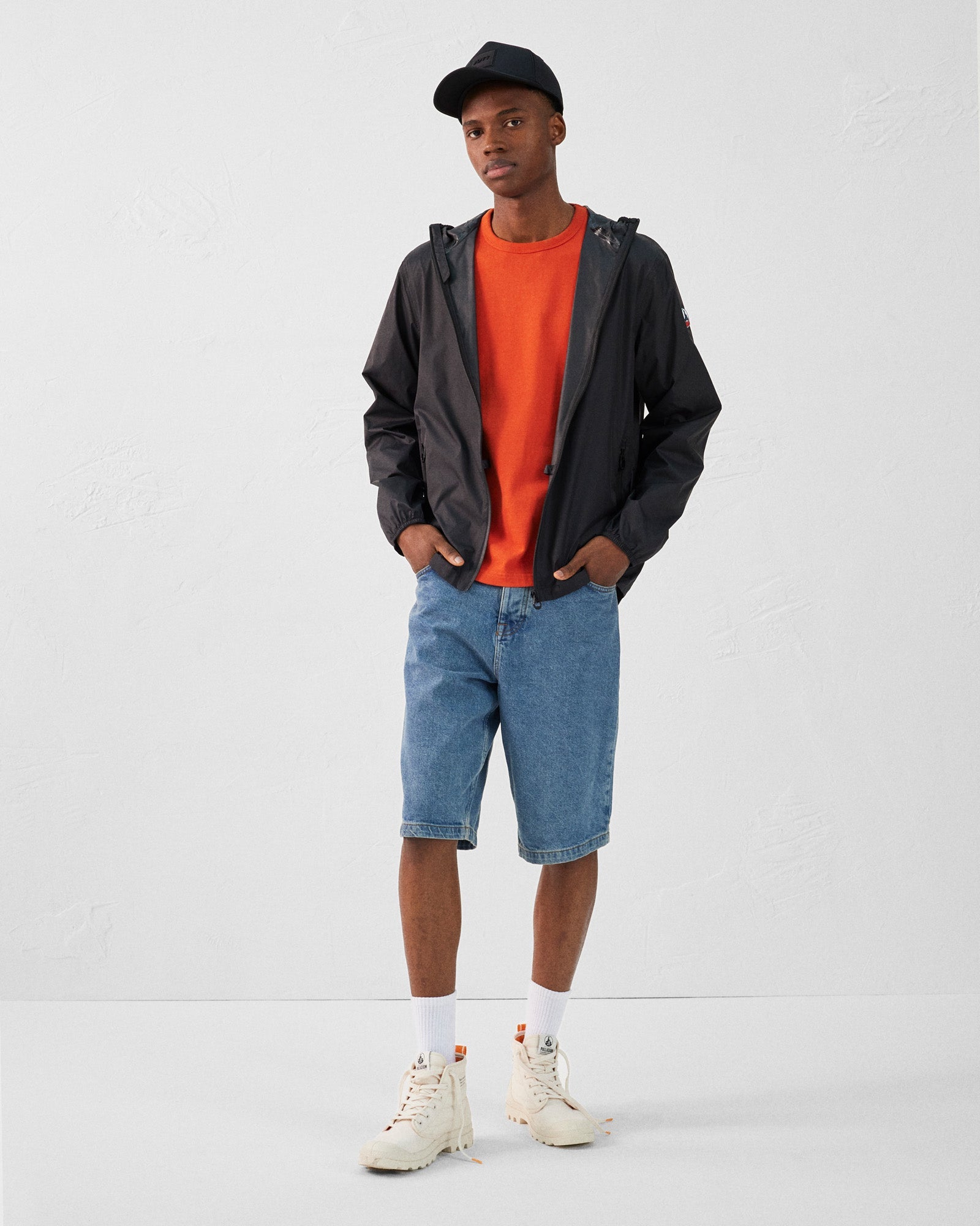 Imperméable paquetable Noir Derry