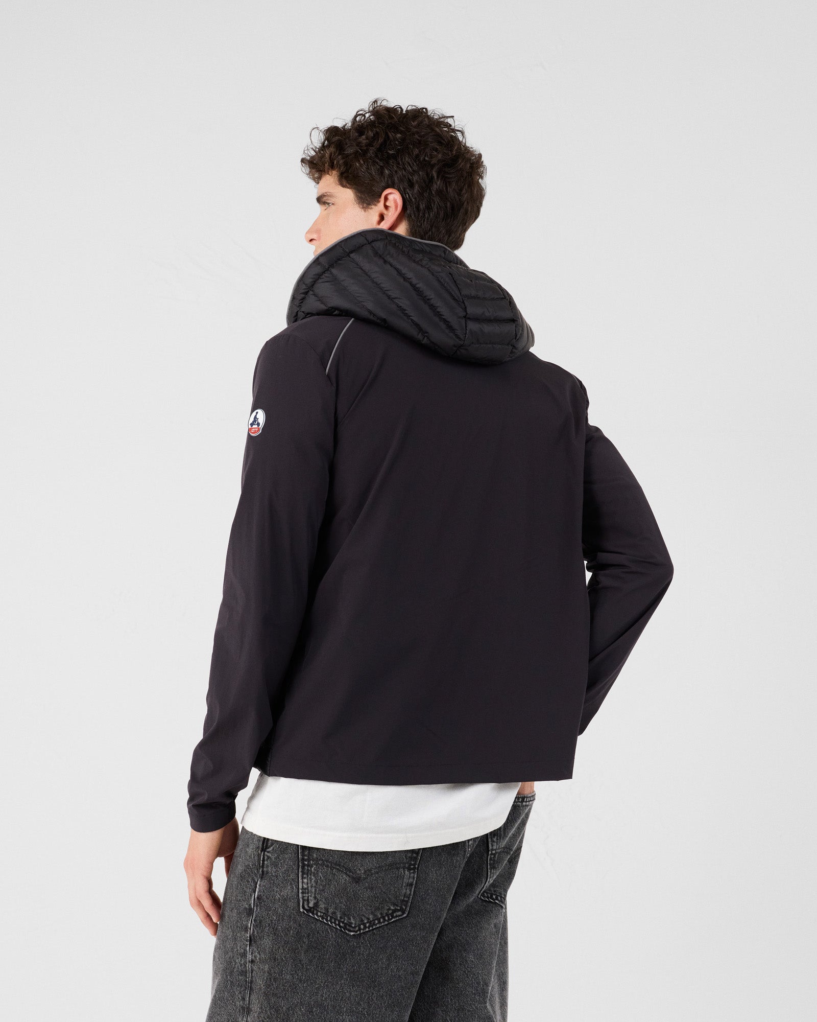 Doudoune bi-matière Noir Stride