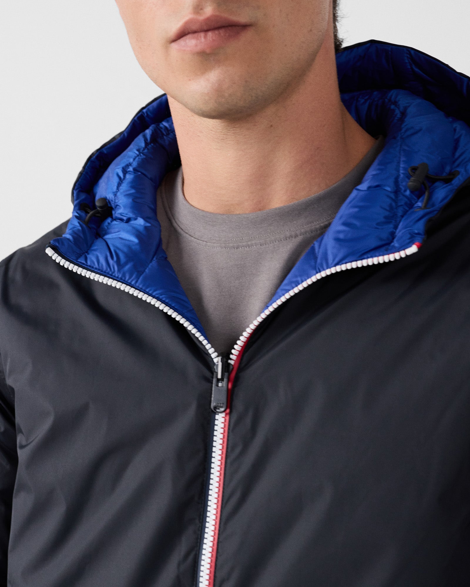 Doudoune réversible Noir/bleu cobalt Brummen