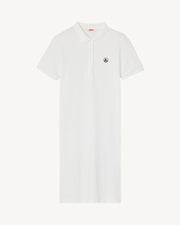 Robe polo en coton biologique Blanc Palma